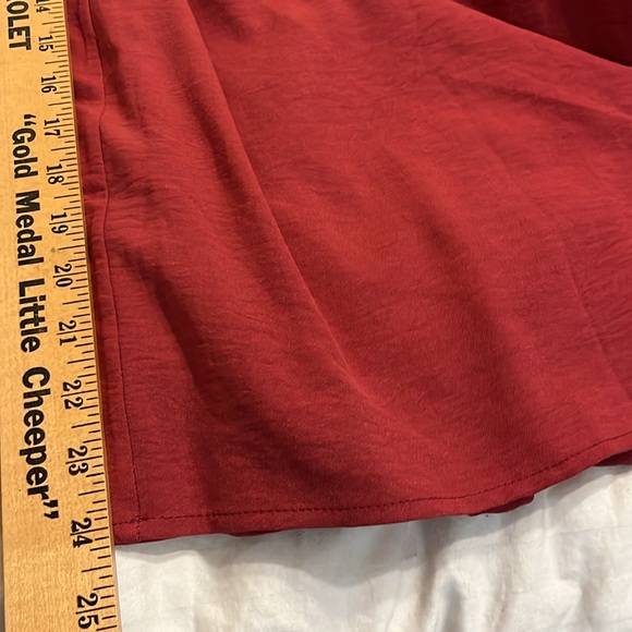 Roylamp 2Piece Set Burgundy Red Size 2X Cropped Widee Leg Pants Sleeveless Top - Picture 15 of 15